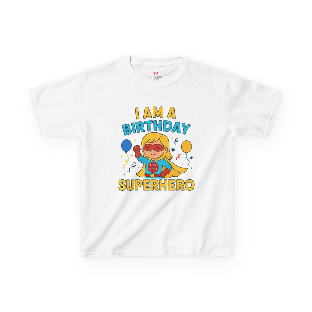 Girl Birthday Superhero Tee - Fun Kids' T-shirt for Birthday Parties, Gifts, Celebrations, Kids Fashion, Superhero Outfits