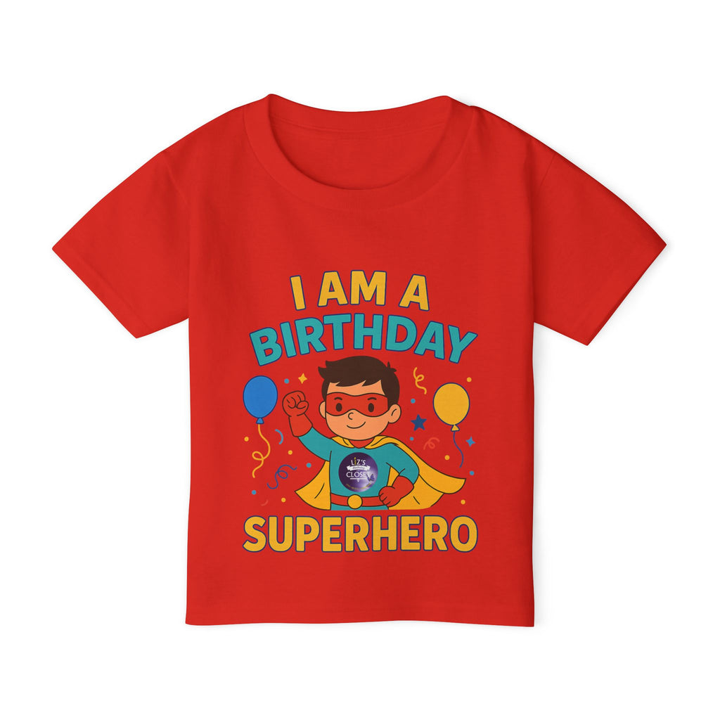 Boy Birthday Superhero Toddler T-Shirt, Kids Party Tee, Fun Birthday Gift, Toddler Apparel, Cute Kids Clothing