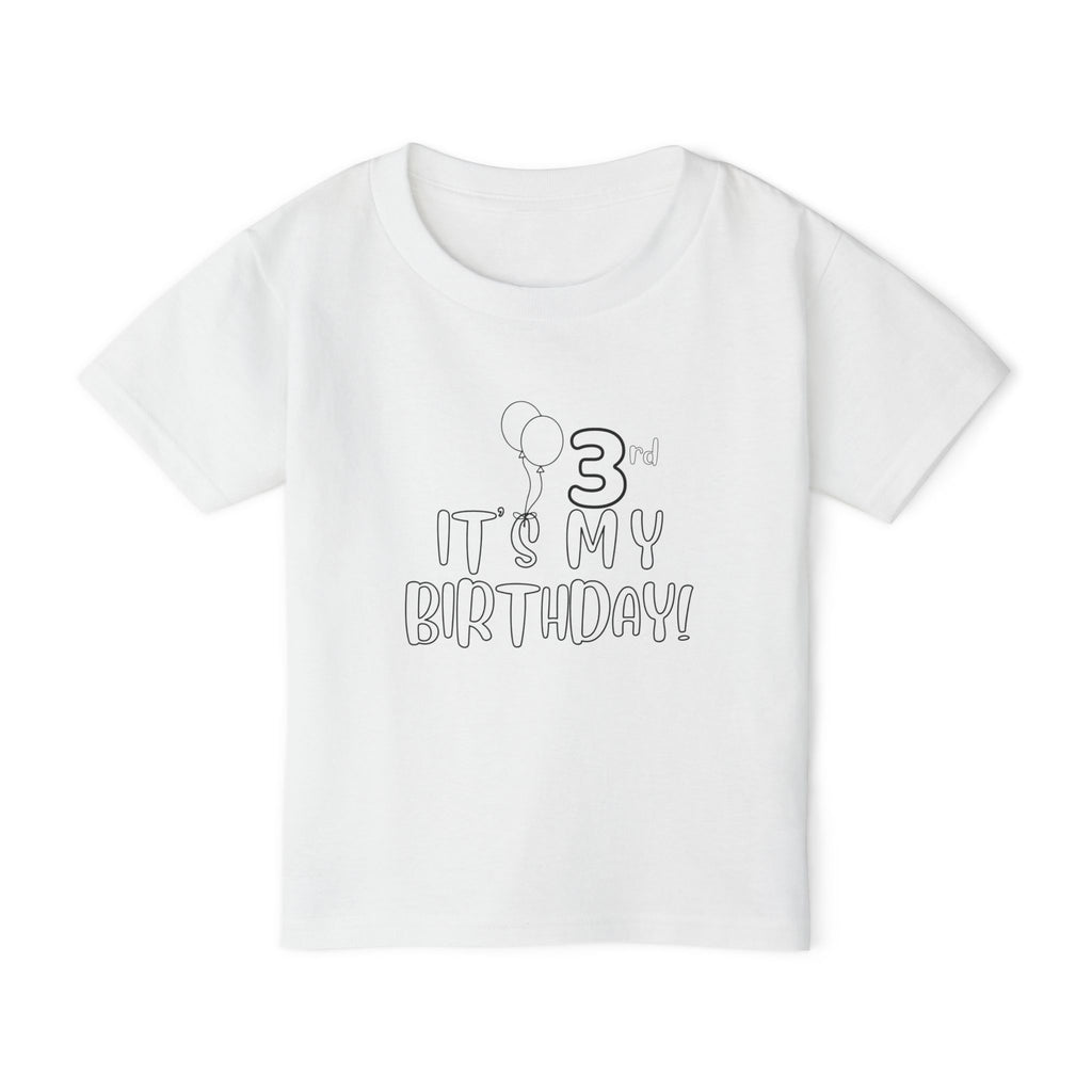 Toddler Birthday T-shirt, Adorable Birthday Tee for Kids, 3rd Birthday Party Shirt, Toddler Apparel, Cute Gift Idea