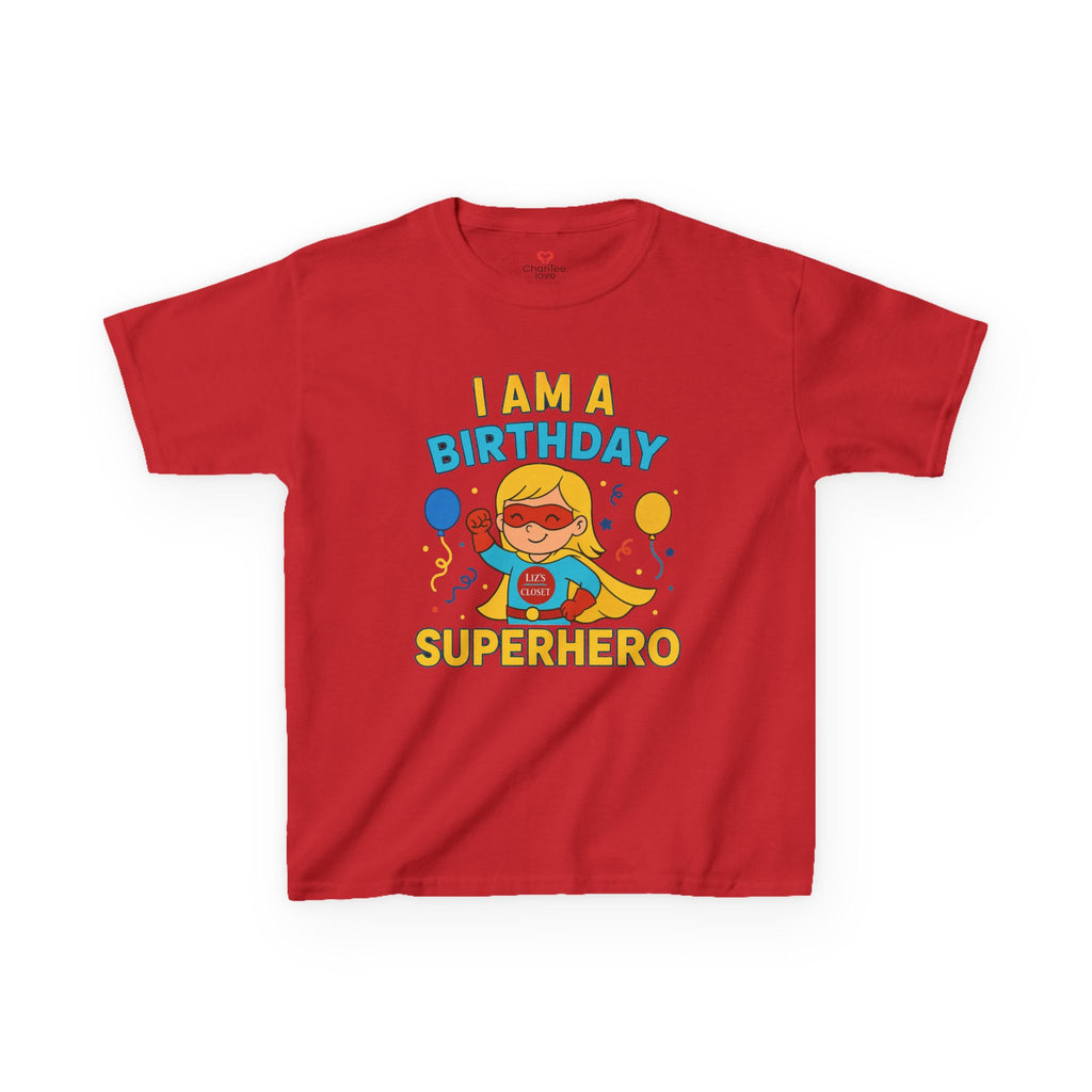 Girl Birthday Superhero Tee - Fun Kids' T-shirt for Birthday Parties, Gifts, Celebrations, Kids Fashion, Superhero Outfits
