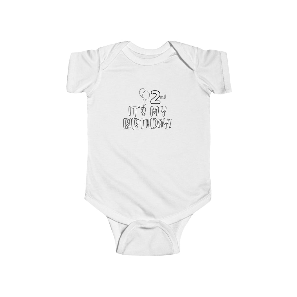 2nd Birthday Bodysuit, Adorable Baby Clothes, Cute Baby Gift, Toddler Birthday Outfit, Milestone Celebration Wear