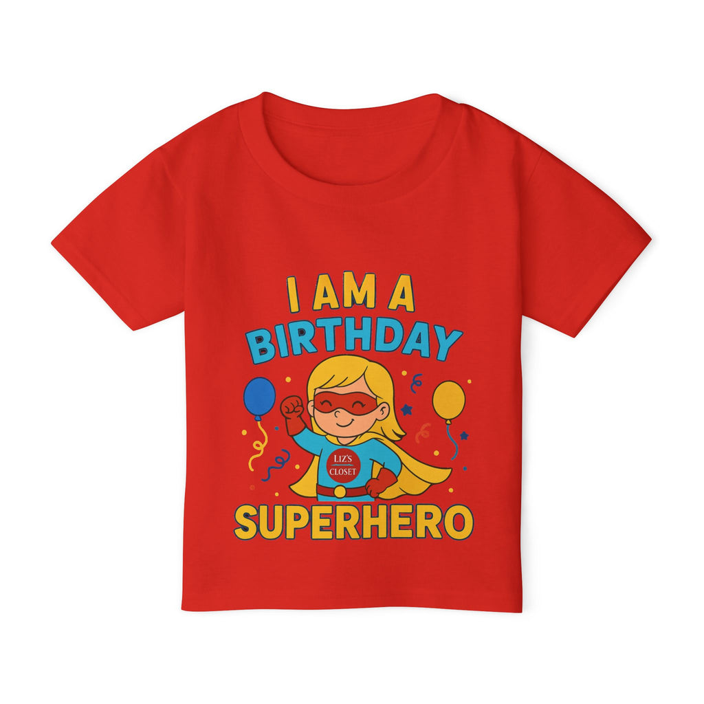 Birthday Girl Superhero Toddler T-Shirt, Kids Party Tee, Fun Birthday Gift, Toddler Apparel, Cute Kids Clothing