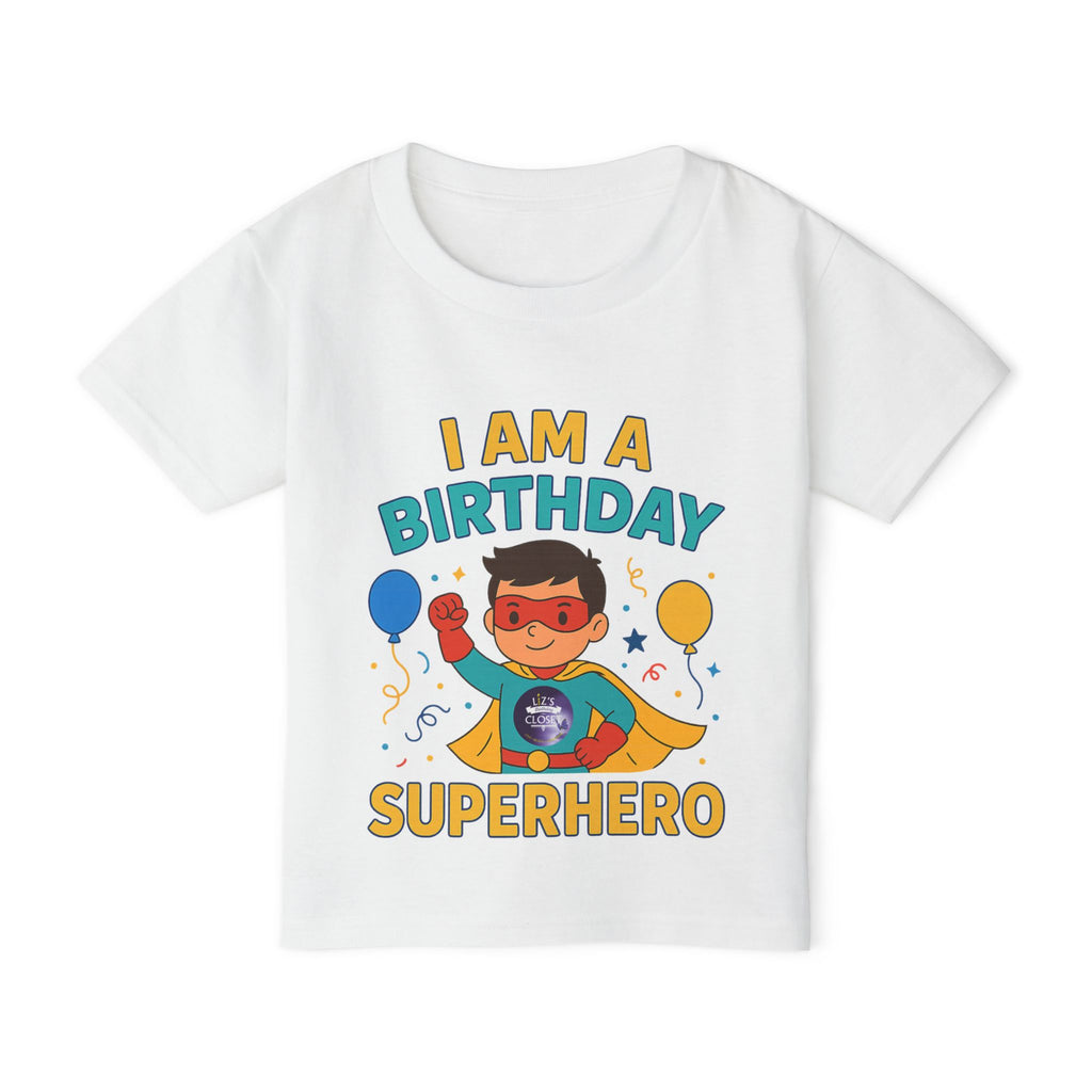 Boy Birthday Superhero Toddler T-Shirt, Kids Party Tee, Fun Birthday Gift, Toddler Apparel, Cute Kids Clothing