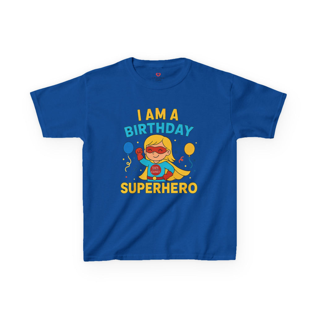 Girl Birthday Superhero Tee - Fun Kids' T-shirt for Birthday Parties, Gifts, Celebrations, Kids Fashion, Superhero Outfits