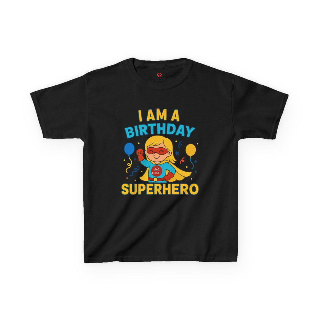 Girl Birthday Superhero Tee - Fun Kids' T-shirt for Birthday Parties, Gifts, Celebrations, Kids Fashion, Superhero Outfits