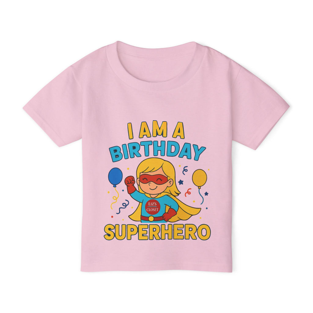 Birthday Girl Superhero Toddler T-Shirt, Kids Party Tee, Fun Birthday Gift, Toddler Apparel, Cute Kids Clothing