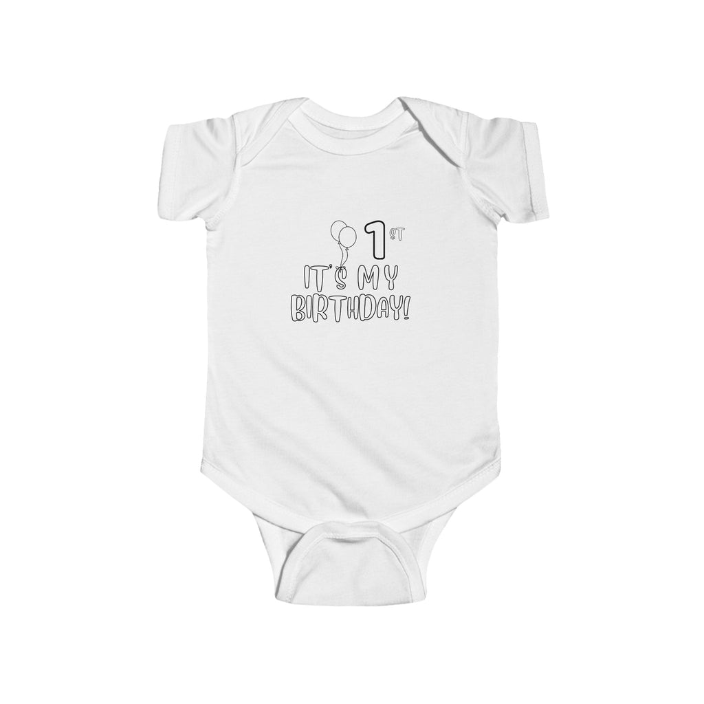 1st Birthday Infant Bodysuit, Baby Shower Gift, Cute Baby Outfit, First Birthday Celebration, Gift for New Parents, Adorable Baby Clothes