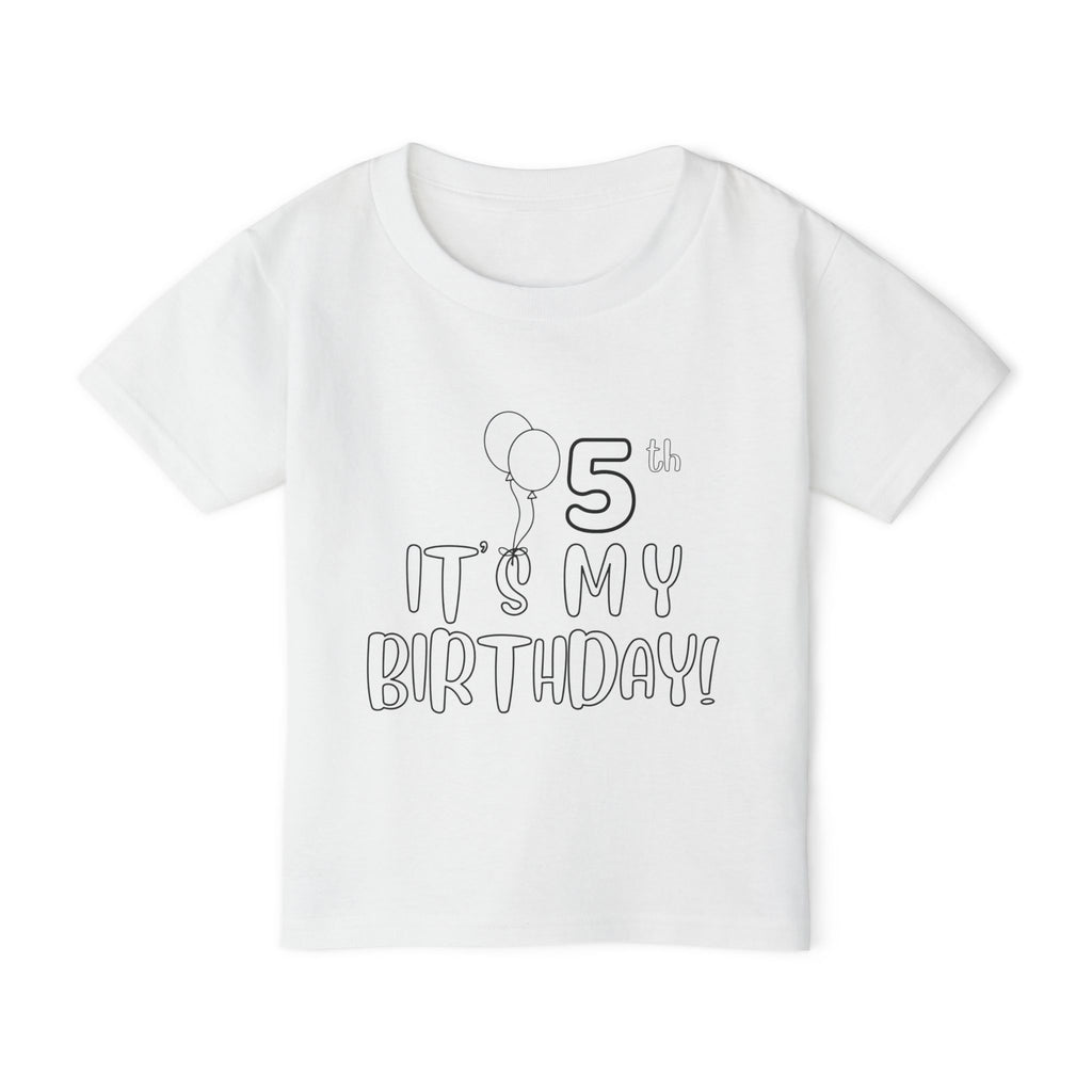 Birthday Celebration Toddler T-Shirt, Kids Birthday Shirt, 5th Birthday Outfit, Cute Kid T-Shirt, Party Wear, Fun Gift Idea