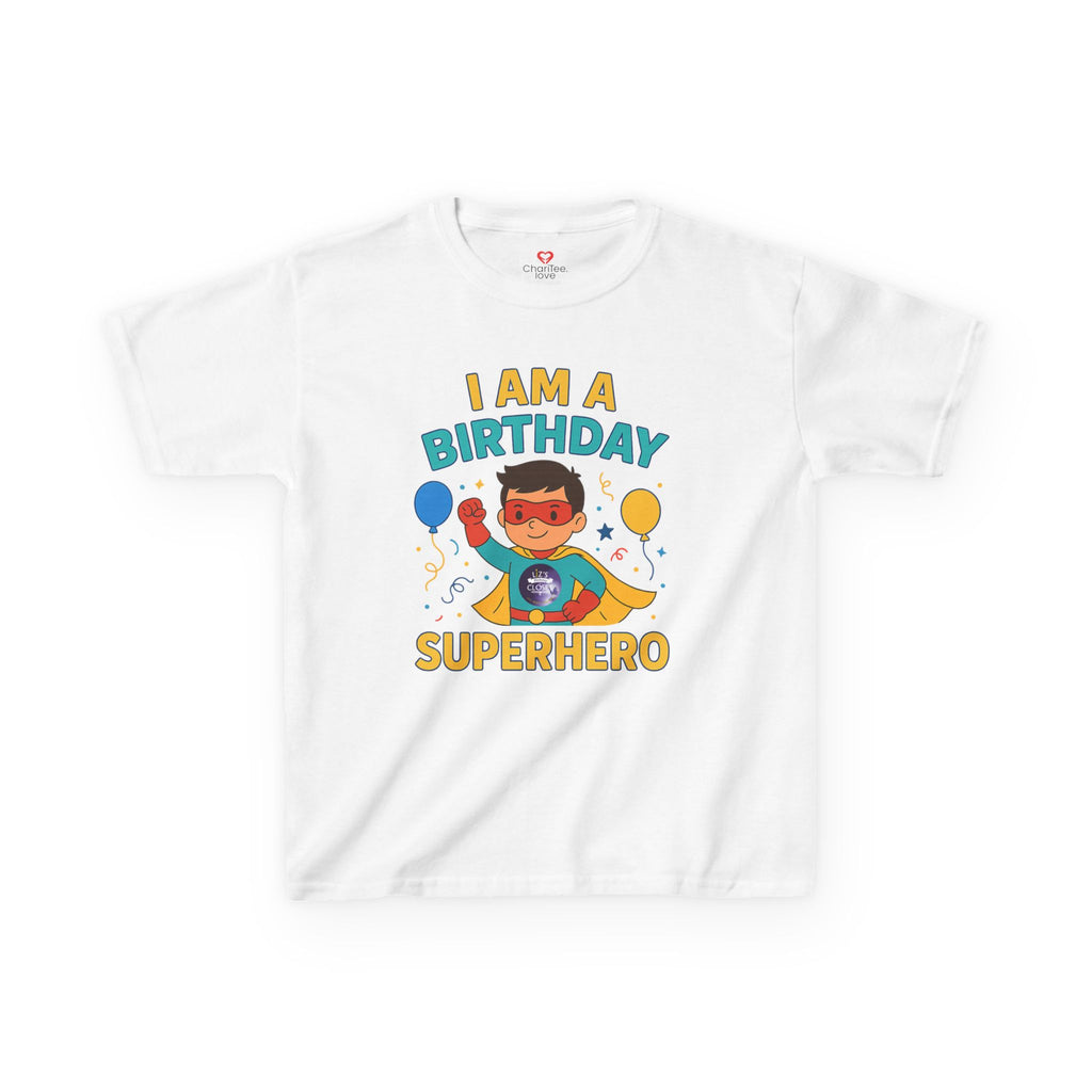 Boy Birthday Superhero Tee - Fun Kids' T-shirt for Birthday Parties, Gifts, Celebrations, Kids Fashion, Superhero Outfits