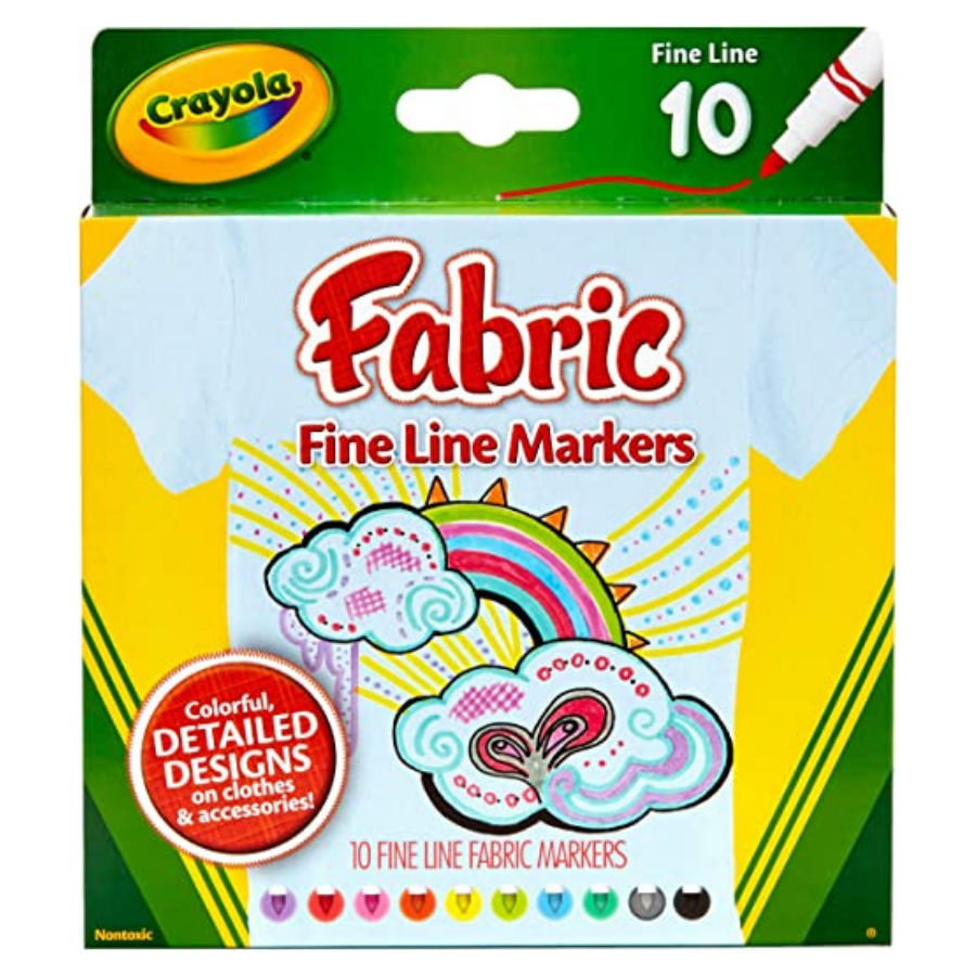 Crayola Fabric Fine Line Markers – 10 Pack